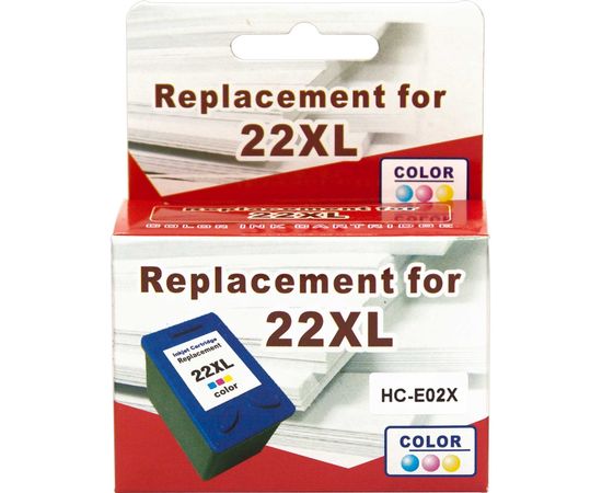 Купить Картридж MicroJet для HP DJ 3920/F4200/F5200 аналог HP №22XL ( C9352CE) Color (HC-E02X) повышенной емкости по лучшей цене