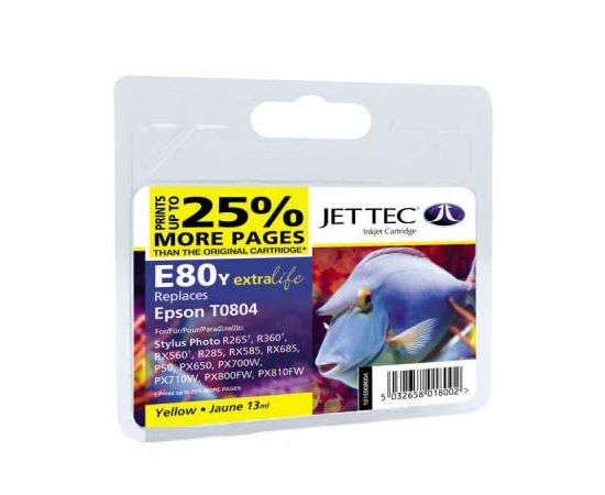 Купить Картридж JetTec для Epson Stylus Photo P50/PX660/PX720WD аналог C13T08044010 Yellow (110E008004) повышенной емкости по лучшей цене