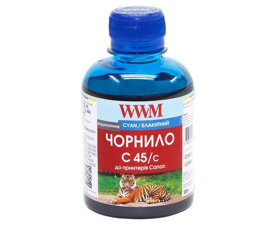 Купить Чернила WWM для Canon CL-441/CL-446/CLI-451C 200г Cyan Водорастворимые (C45/C) по лучшей цене