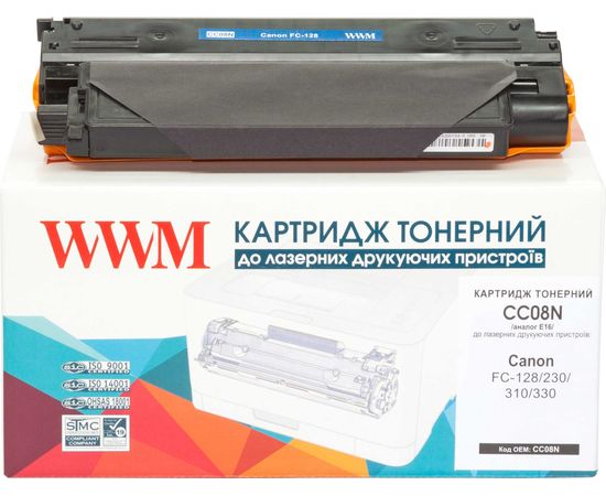 Купить Картридж тонерный WWM для Canon FC-128/230/310/330 аналог E16 Black (CC08N) по лучшей цене