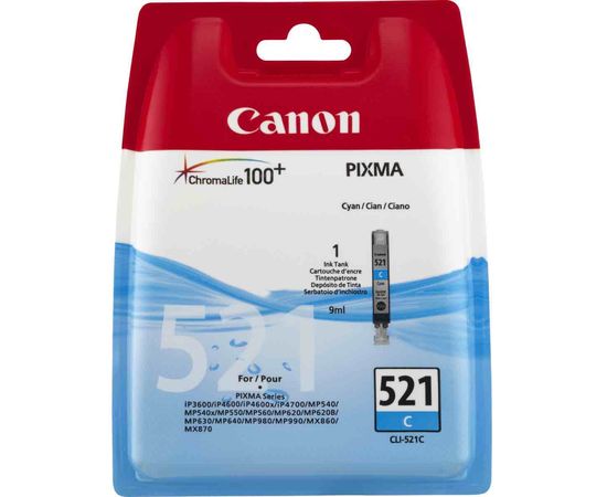 Купить Картридж Canon для Pixma iP4700/MP560/MP640 CLI-521C Cyan (2934B004) по лучшей цене