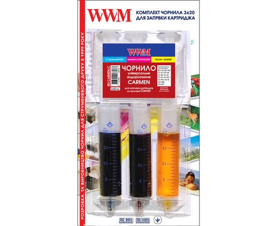 Купить Заправочный набор WWM CARMEN для Canon (3 x 20мл) Водорастворимые C/M/Y (IR3.CARMEN/C) по лучшей цене