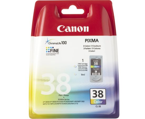 Купить Картридж Canon для Pixma iP1800/iP1900/iP2600 CL-38C Color (2146B005) по лучшей цене