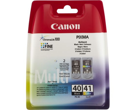 Купить Картридж Canon для Pixma iP-1600/2200/MP-150/170/450 PG-40/CL-41 Black/Color (0615B043) Multipack по лучшей цене