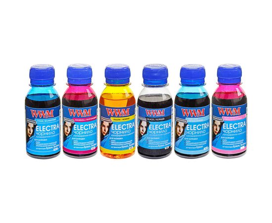 Купить Комплект чернил WWM ELECTRA для Epson Водорастворимые 6х100г B/C/M/Y/LC/LM (ELECTR.SET62) универсальные по лучшей цене