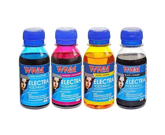 Купить Комплект чернил WWM ELECTRA для Epson Водорастворимые 4х100г B/C/M/Y (ELECTR.SET42) универсальные по лучшей цене