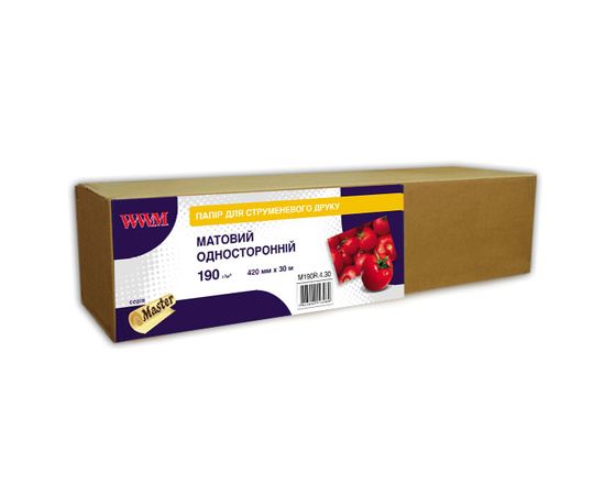 Купить Фотобумага WWM матовая 190г/м кв, рулон 420мм х 30м, (M190R.4.30) диаметр втулки 50мм по лучшей цене