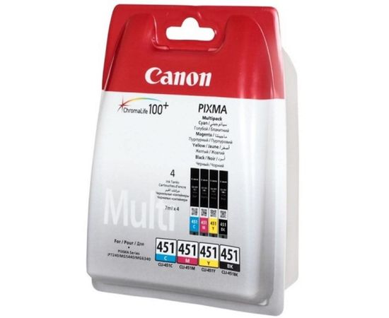 Купить Картридж Canon для Pixma MG5440/MG6340/iP7240 CLI-451 Multi Pack B/C/M/Y (6524B004) по лучшей цене