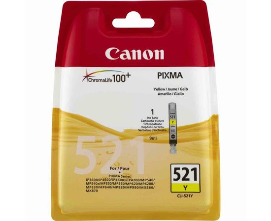 Купить Картридж Canon для Pixma iP4700/MP560/MP640 CLI-521Y Yellow (2936B004) по лучшей цене