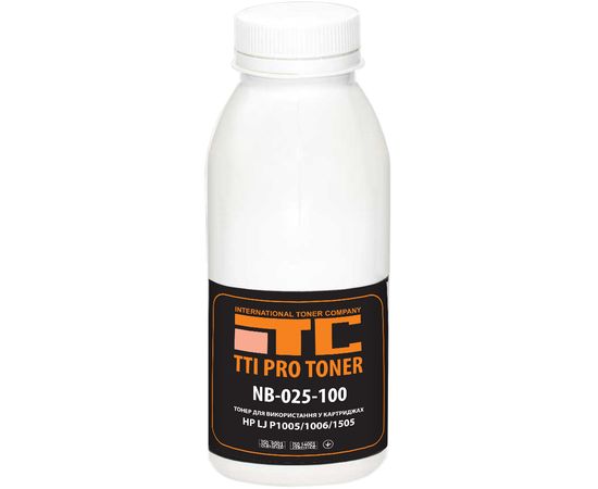 Купить Тонер TTI PRO для HP LJ P1005/1006/1505 бутль 100г Black (NB-025-100) универсальный по лучшей цене