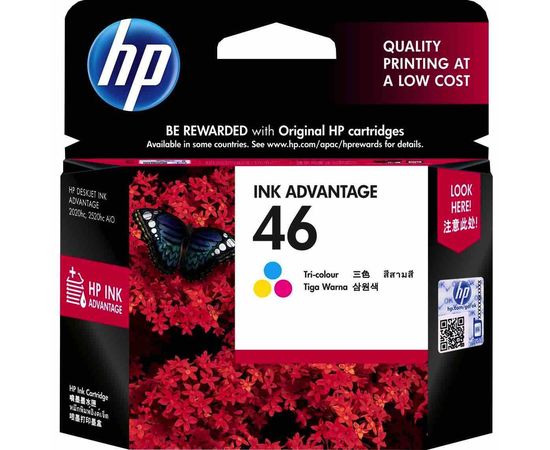 Купить Картридж HP для Deskjet Ink Advantage 2520 HP 46 Color (CZ638AE) по лучшей цене