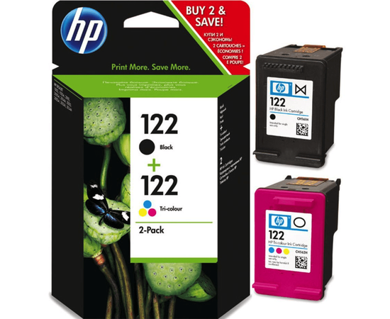 Купить Картридж HP DJ No.122 Black/color (CH561+CH562) Combo Pack (CR340HE) по лучшей цене