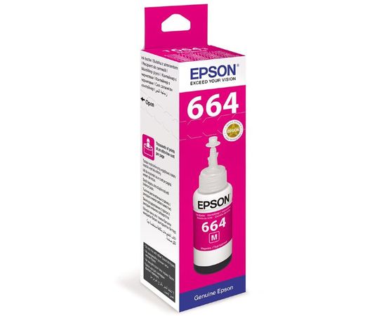 Купить Контейнер с чернилами Epson для L110/L210/L300 Magenta (C13T66434A) по лучшей цене