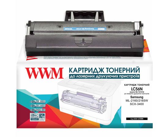 Купить Картридж тонерный WWM для Samsung ML-2160/2165W/SCX-3400 аналог MLT-D101S Black (LC56N) по лучшей цене