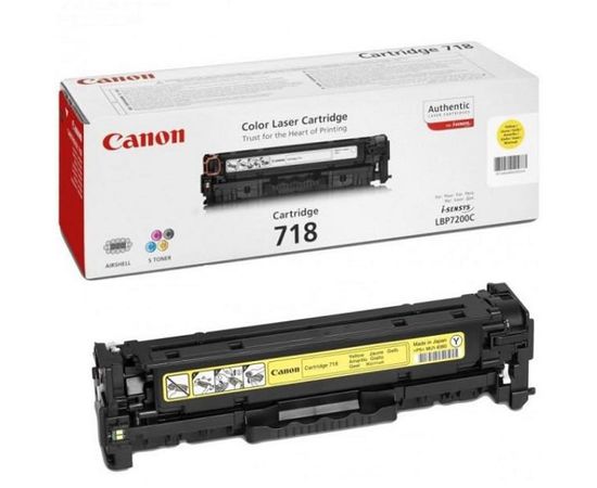 Купить Картридж тонерный Canon 718 для LBP-7200, MF9220 2900 копий Yellow (2659B002) по лучшей цене