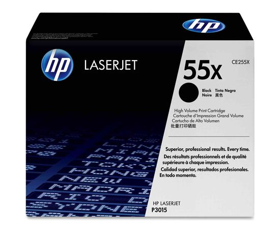 Купить Картридж тонерный HP 55X для LJ P3015 12500 копий Black (CE255X) повышенной емкости по лучшей цене