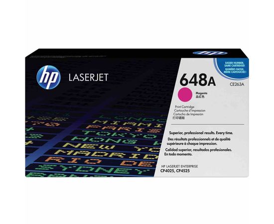 Купить Картридж тонерный HP 648A для CLJ CP4025dn/4525xh 11000 копий Magenta (CE263A) по лучшей цене