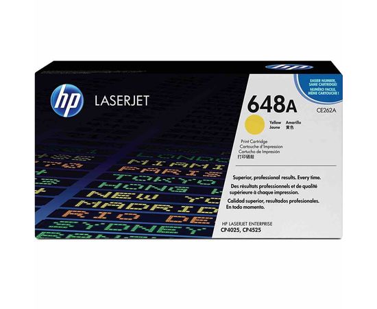 Купить Картридж тонерный HP 648A для CLJ CP4025dn/4525xh 11000 копий Yellow (CE262A) по лучшей цене