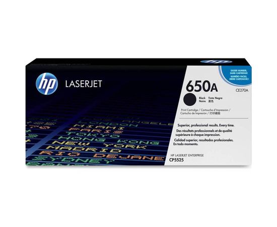 Купить Картридж тонерный HP 650A для CLJ CP5525 13500 копий Black (CE270A) по лучшей цене
