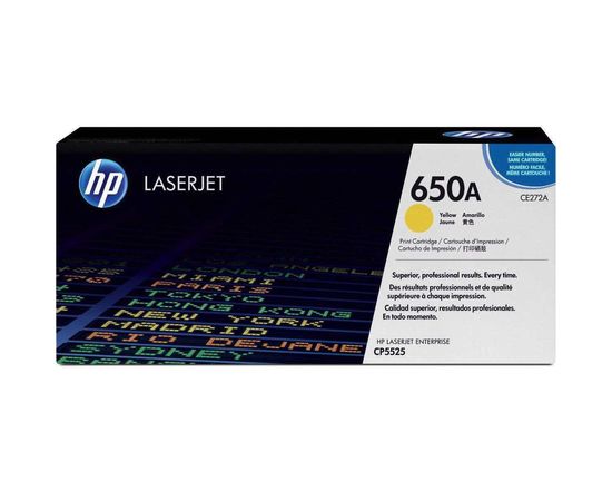 Купить Картридж тонерный HP 650A для CLJ CP5525 15000 копий Yellow (CE272A) по лучшей цене