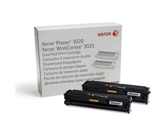 Купить Картридж тонерный Xerox для Phaser 3020/WC3025 2x1500 копий Black (106R03048) по лучшей цене