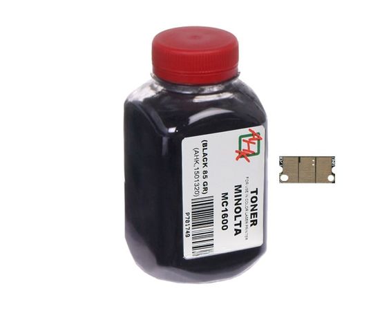 Купить Тонер+чип АНК для Konica Minolta MC 1600 ( тонер АНК, чип АНК) бутль 85г Black (1501322) по лучшей цене