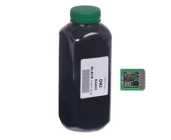 Купить Тонер+чип АНК для OKI 4400 ( тонер АНК, чип АНК) бутль 80г Black (1400560) по лучшей цене