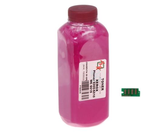 Купить Тонер+чип АНК для Xerox Phaser 6000/6010 ( тонер АНК, чип АНК) бутль 20г Magenta (1500253) реГион 1 и 3 по лучшей цене