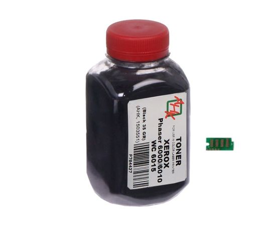Купить Тонер+чип АНК для Xerox Phaser 6000/6010 ( тонер АНК, чип АНК) бутль 35г Black (1500251) реГион 1 и 3 по лучшей цене