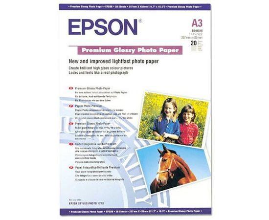 Купить Фотобумага Epson Premium глянцевая 250г/м кв, A3+, 20л (C13S041316) по лучшей цене