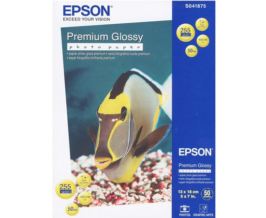 Купить Фотобумага Epson Premium глянцевая 255г/м кв, 13см х 18см, 50л (C13S041875) по лучшей цене