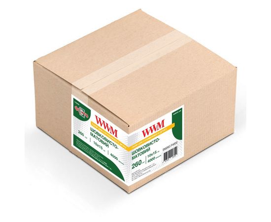 Купить Фотобумага WWM шелковисто - матовая 260г/м кв, 10см x 15см, 4000л (SM260.F4000) по лучшей цене