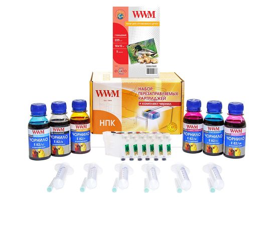 Купить Набор перезаправляемых картриджей WWM для Epson Stylus Photo P50/PX660/PX720WD/PX730WD (RC.T080) по лучшей цене