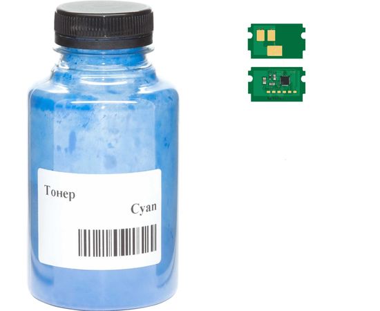 Купить Тонер+чип АНК для Kyocera Mita ECOSYS P5021/P5521, TK-5220 ( тонер АНК, чип АНК) бутль 30г Cyan (3203557) по лучшей цене