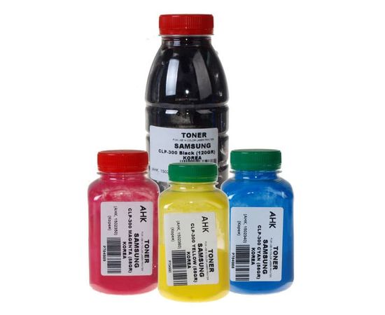 Купить Набор тонера АНК для Samsung CLP-300/600 бутль B/C/M/Y (1503340) Black 120г, Сolor 58г по лучшей цене