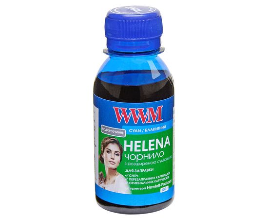 Купить Чернила WWM HELENA для HP 100г Cyan Водорастворимые (HU/C-2) универсальные по лучшей цене