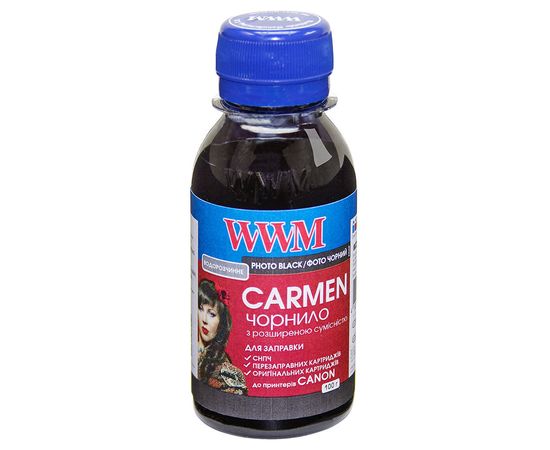 Купить Чернила WWM CARMEN для Canon 100г Photo Black Водорастворимые (CU/PB-2) универсальные по лучшей цене