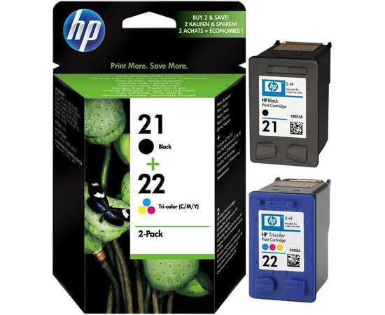 Купить Комплект струйных картриджей HP для DJ 3920/F4200/F5200 series №21/22 Black/Color (SD367AE) по лучшей цене