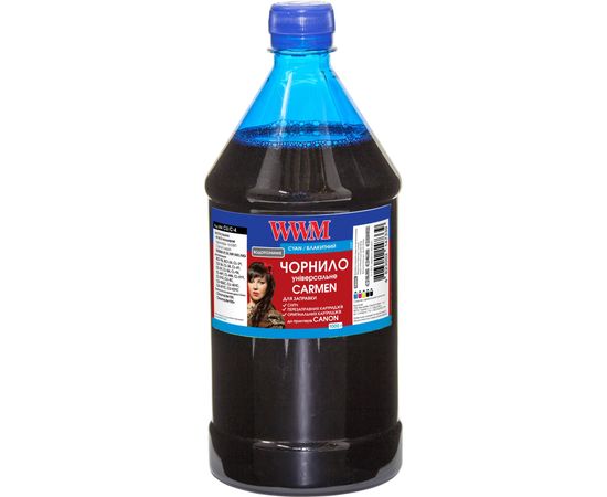 Купить Чернила WWM CARMEN для Canon 1000г Cyan Водорастворимые (CU/C-4) универсальные по лучшей цене