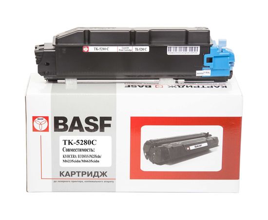 Купить Туба с тонером BASF для Kyoсera Mita ECOSYS P6235/TK-5280C аналог 1T02TWCNL0 Cyan (BASF-KT-TK5280C) по лучшей цене