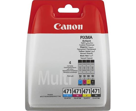 Купить Картридж Canon для Pixma MG5740/MG6840 CLI-471 B/C/M/Y (0401C004) Multipack по лучшей цене