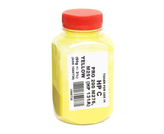 Купить Тонер АНК для HP CLJ Pro 200/M251/M276n бутль 60г Yellow (1500738) по лучшей цене