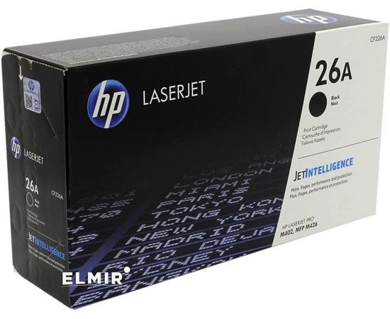 Купить Картридж тонерный HP 26A для HP LJ Pro M402d/M402dn/M402n/M426dw 3100 копий Black (CF226A) по лучшей цене