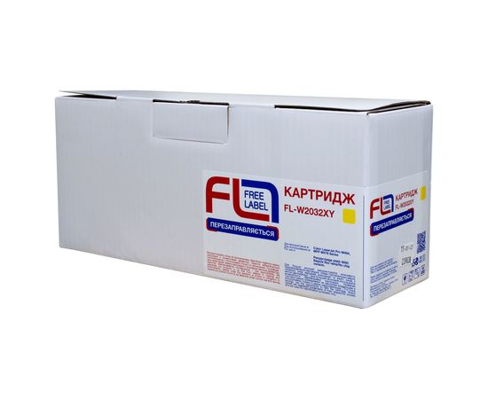 Купить Картридж совместимый HP 415X (W2032X) желтый, версия без чипа Free Label (FL-W2032XY) по лучшей цене