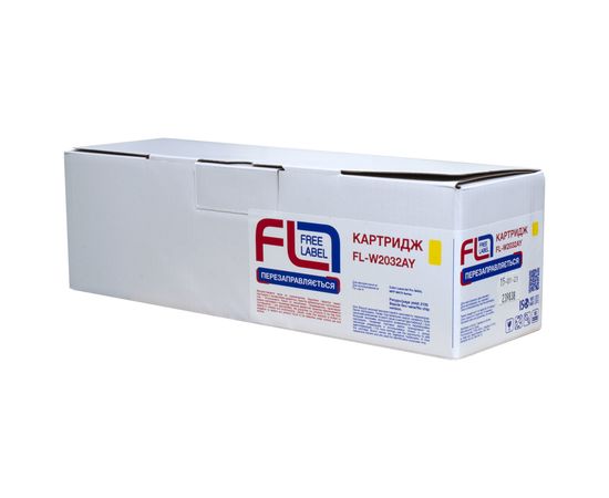 Купить Картридж совместимый HP 415A (W2032A) желтый, версия без чипа Free Label (FL-W2032AY) по лучшей цене