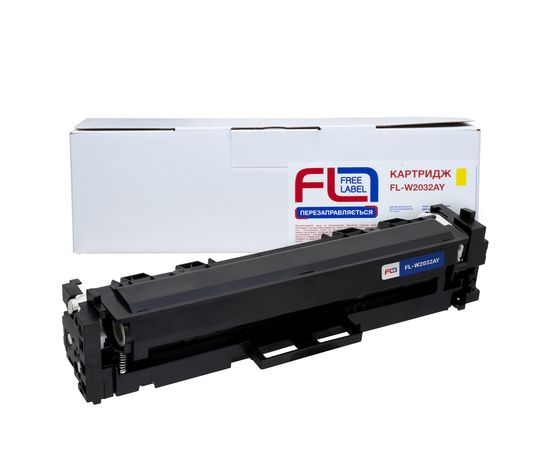 Купить Картридж совместимый HP 415A (W2032A) желтый, версия без чипа Free Label (FL-W2032AY) по лучшей цене