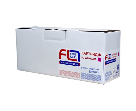 Купить Картридж совместимый HP 415X (W2033X) пурпурный, версия без чипа Free Label (FL-W2033XM) по лучшей цене