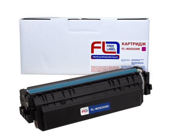 Купить Картридж совместимый HP 415X (W2033X) пурпурный, версия без чипа Free Label (FL-W2033XM) по лучшей цене