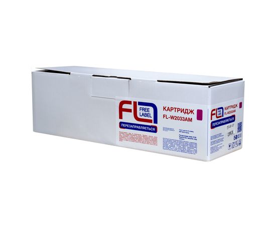 Купить Картридж совместимый HP 415A (W2033A) пурпурный, версия без чипа Free Label (FL-W2033AM) по лучшей цене