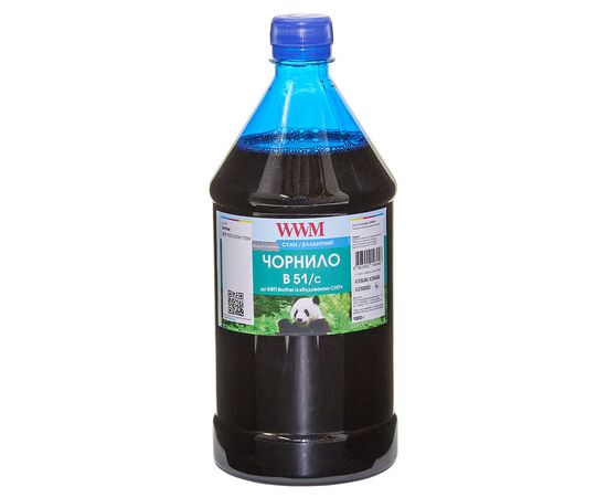 Купить Чернила WWM для Brother DCP-T300/T500W/T700W 1000г Cyan Водорастворимые (B51/C-4) по лучшей цене
